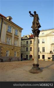 The Pl Sw Marii Magdaleny statue, Krakow, Poland.