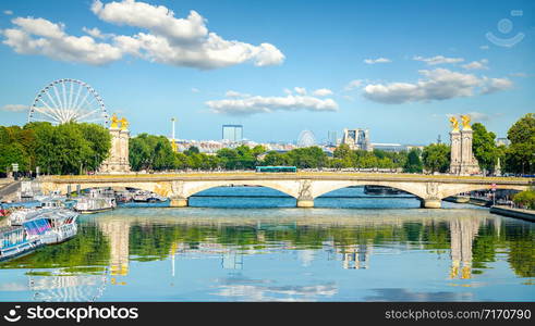 The Pont Alexandre III in Paris France. The Pont Alexandre III