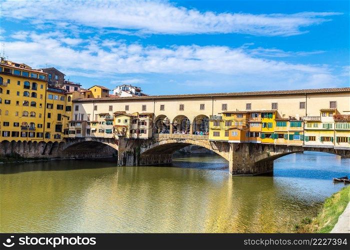 The Ponte Vecchio in Florence in a summer day in Italy
