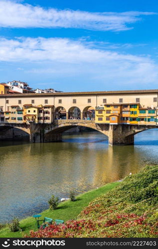 The Ponte Vecchio in Florence in a summer day in Italy