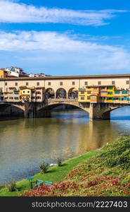 The Ponte Vecchio in Florence in a summer day in Italy