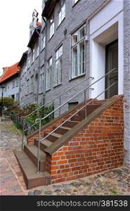 the porch of an apartment house, Lubeck
