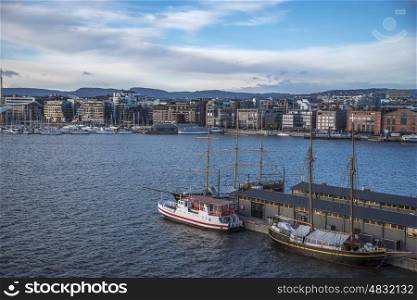The port in the city of Oslo. Norway