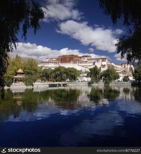 The Potala Palace in the city of Lhasa in the Tibet Autonomous Region of China.