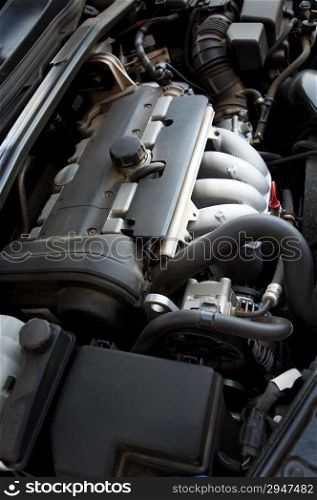 The powerful engine of the modern car