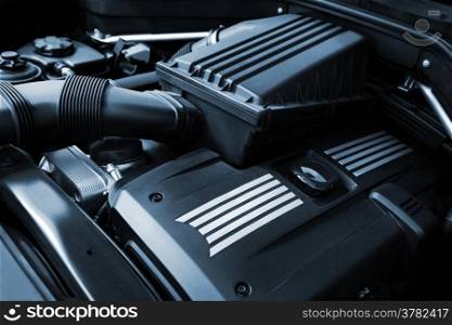 The powerful engine of the modern car