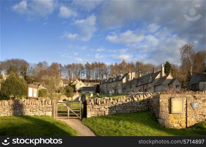 The pretty Cotswold village of Snowshill, Gloucestershire, England.