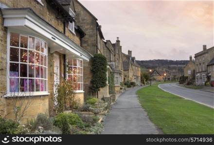 The pretty village of Broadway, Cotswolds, Worcestershire, England.
