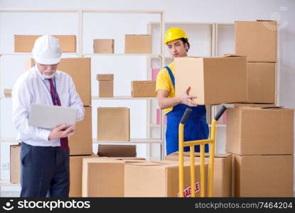 The professional movers doing home relocation. Professional movers doing home relocation