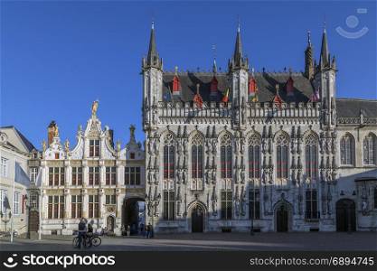 The Provinciaal Hof (Court of the Province) in Brug Square in the city of Bruges in Belgium. It is the former meeting place for the provincial government of West Flanders.