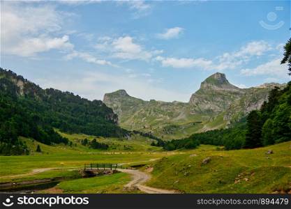 the Pyrenees mountain landscape in France, Pyrenees Atlantiques