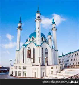 The Qol Sharif Mosque in Kazan Kremlin. Tatarstan, Russia. Kul Sharif. UNESCO World Heritage Site