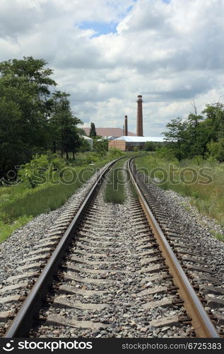 The railroad is in the industrial zone