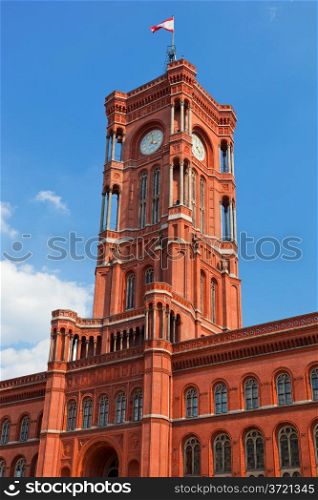 The Red City Hall, German Rotes Rathaus, the town hall of Berlin, Germany