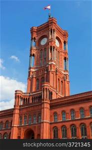 The Red City Hall, German Rotes Rathaus, the town hall of Berlin, Germany