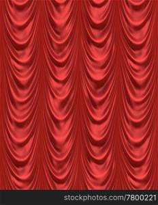 the red curtain. luxurious red velevet curtains such as on a stage or theatre