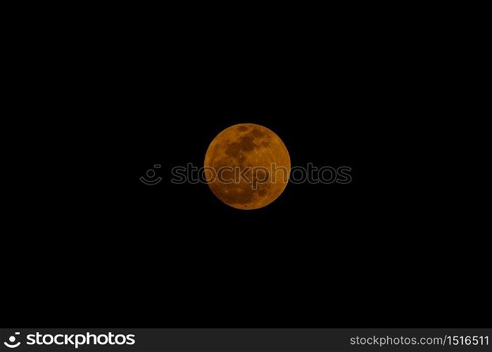 The red full moon at the night
