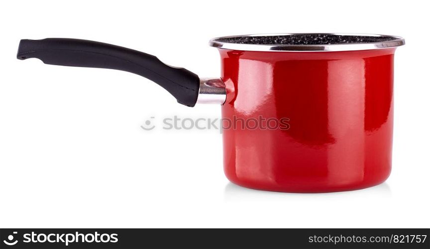 the red pot with black pen isolated on white
