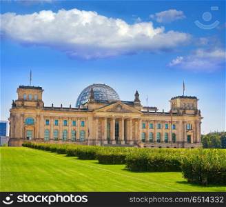 The Reichstag Berlin building Deutscher Bundestag in Germany. Reichstag Berlin building Deutscher Bundestag