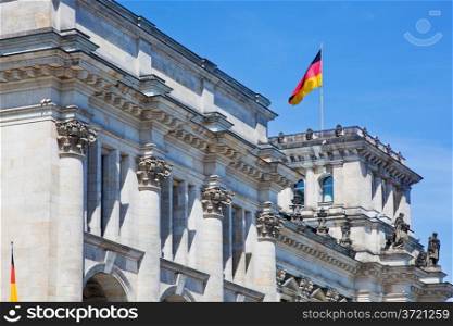 The Reichstag building of the German parliament Bundestag in Berlin, Germany