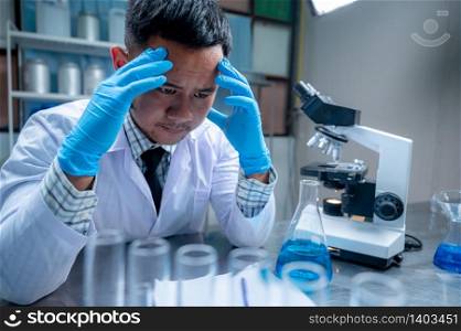 The researchers are working in a chemical laboratory.