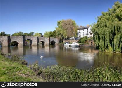 The River Avon at Bidford-on-Avon, Warwickshire, England.