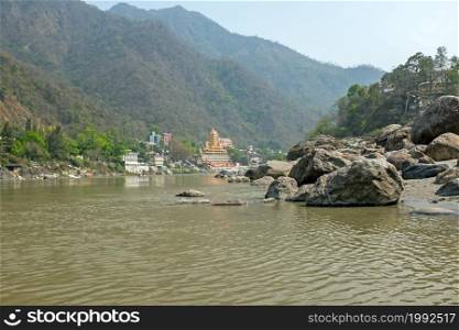 The river Ganga in Laxmanjhula in India Asia