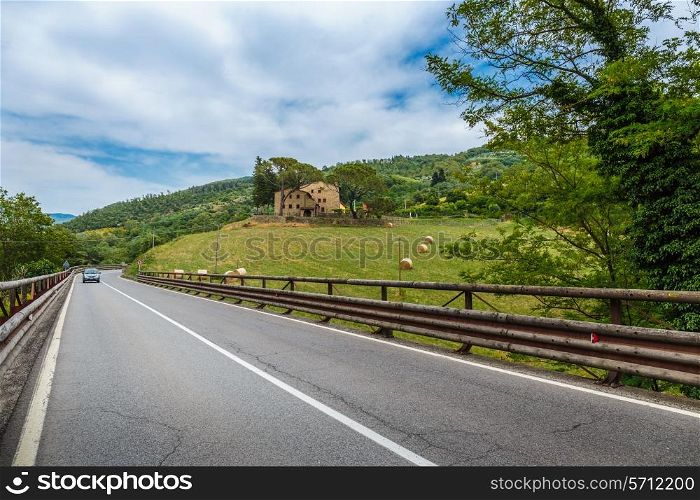 The road in the hills of Tuscany, Italy