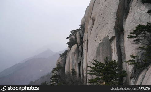 The rock and fog in Seoraksan National Park