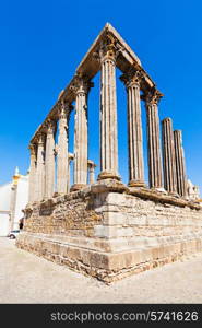 The Roman Temple of Evora (Templo romano de Evora), also referred to as the Templo de Diana is an ancient temple in the Portuguese city of Evora