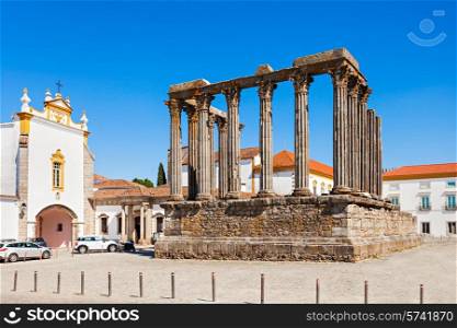 The Roman Temple of Evora (Templo romano de Evora), also referred to as the Templo de Diana is an ancient temple in the Portuguese city of Evora