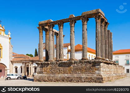 The Roman Temple of Evora (Templo romano de Evora), also referred to as the Templo de Diana is an ancient temple in the Portuguese city of Evora