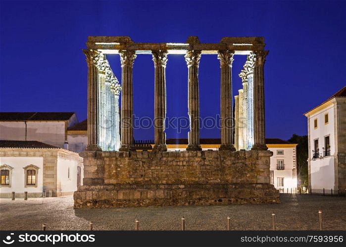 The Roman Temple of Evora (Templo romano de Evora), also referred to as the Templo de Diana is an ancient temple in the Portuguese city of Evora