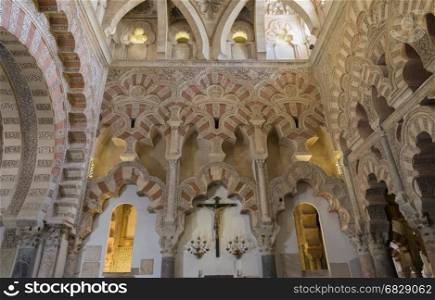 the roof of the medina mosque and cathedral in cordoba spain, the cathedral is located insite the bigest mosque in the world