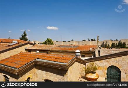 The Roofs of Jerusalem against the Walls of the Old City
