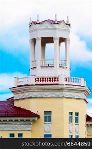 The rotunda on the roof of the building in the Soviet era. Smolensk. Russia.