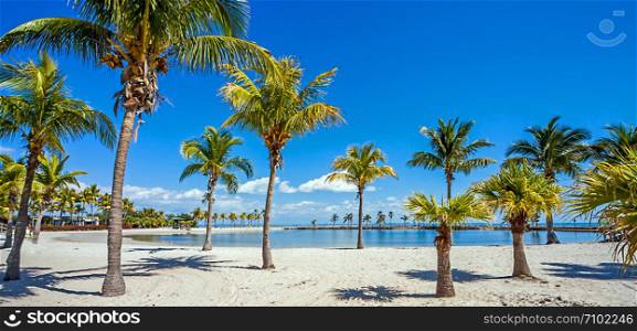 The Round Beach at Matheson Hammock County Park Miami Florida. Round Beach in Miami Florida USA