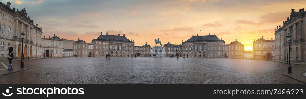 The Royal Amalienborg Palace in Copenhagen. Denmark