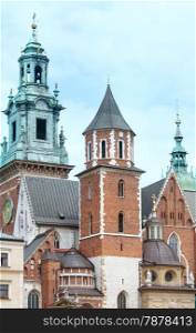 The Royal Archcathedral Basilica of Saints Stanislaus and Wenceslaus on the Wawel Hill (Krakow, Poland). Build in the 14th century.