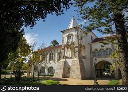 the Royal Palace at the Jardim Publico in the old Town of the city Evora in Alentejo in Portugal. Portugal, Evora, October, 2021