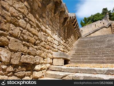 The Ruins of a Medieval Fortress in the French City of Beaucaire