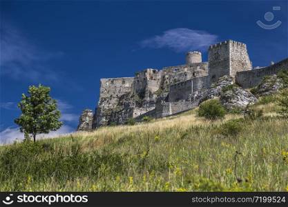 The ruins of Spis Castle in eastern Slovakia form one of the largest castle sites in Central Europe