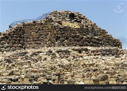 The ruins of Su Nuraxi near Barumini in Sardinia