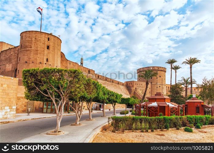 The Saladin Citadel of Cairo entrance, Egypt.. The Saladin Citadel of Cairo entrance, Egypt