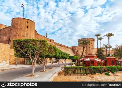 The Saladin Citadel of Cairo entrance, Egypt.. The Saladin Citadel of Cairo entrance, Egypt