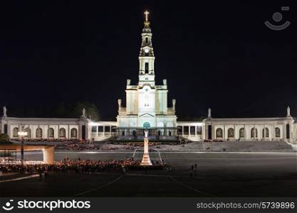 The Sanctuary of Fatima at the night, Fatima, Portugal