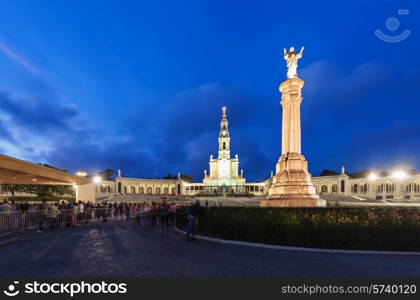 The Sanctuary of Fatima at the night, Fatima, Portugal