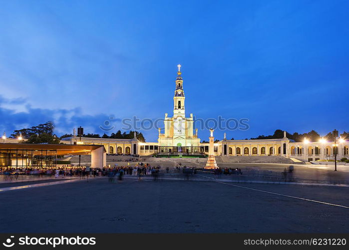 The Sanctuary of Fatima at the night, Fatima, Portugal