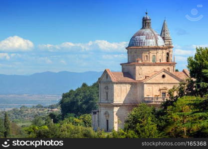 The Sanctuary of San Biagio in the town of Montepulciano, Tuscany, Italy. . The Sanctuary of San Biagio in Montepulciano, Tuscany, Italy. 