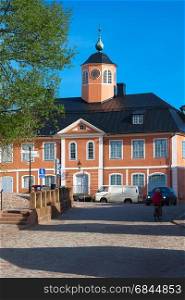 The scenic Old Town Hall in Porvoo, spring day